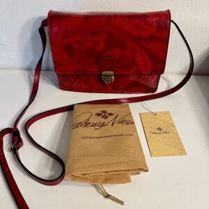 Patricia Nash Red Leather Crossbody Bag